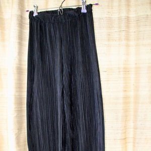 Accordion Pleated Wide Leg Pants